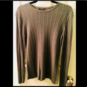 Green Brooks Brothers CableKnit Sweater